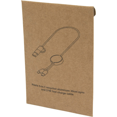 Logo trade meene pilt: Punane Alasia 5-in-1 taaskasutatud alumiiniumist ja plastikust kiirlaadimiskaabel